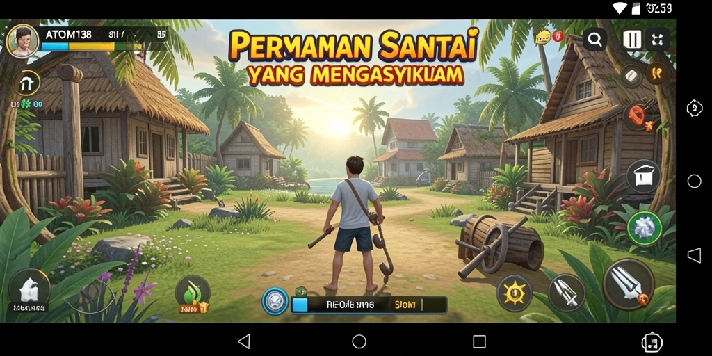 Tampilan gameplay seru di ATOM138 dengan tantangan menarik.