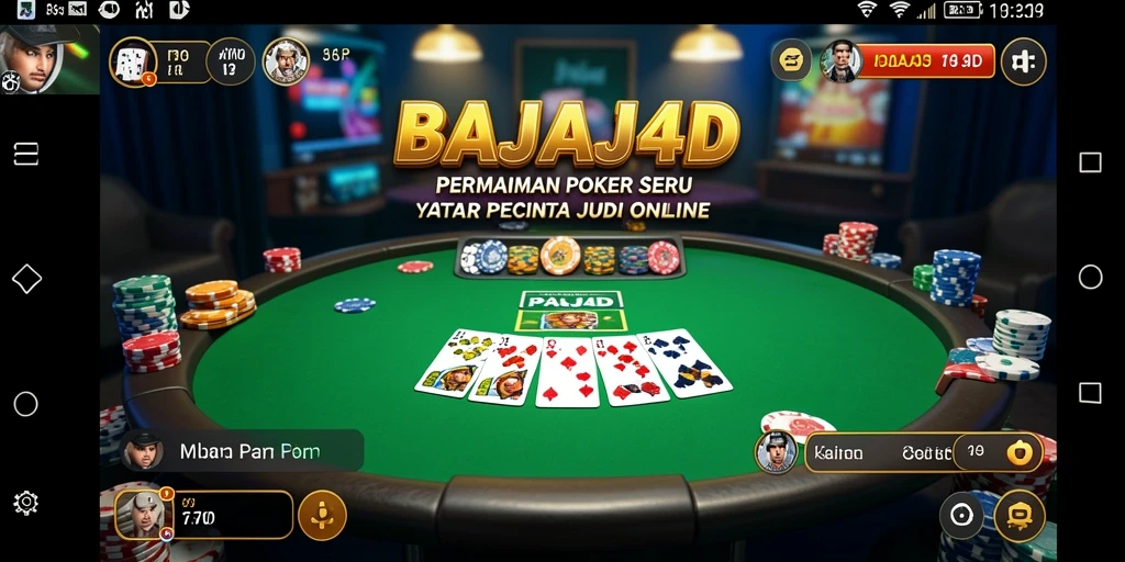 Tampilan gameplay seru di BAJAJ4D dengan berbagai jenis Poker.