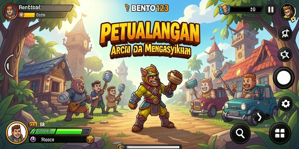 Screenshot gameplay BENTO123 yang menampilkan aksi seru dalam game Arcade.