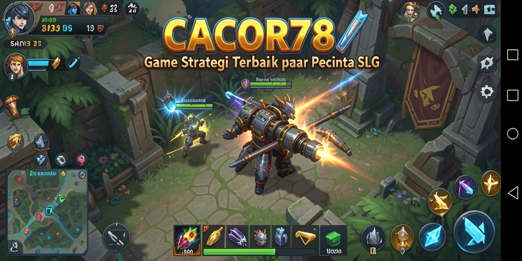 Tampilan seru gameplay SLG di CACOR78 dengan pertempuran strategis.