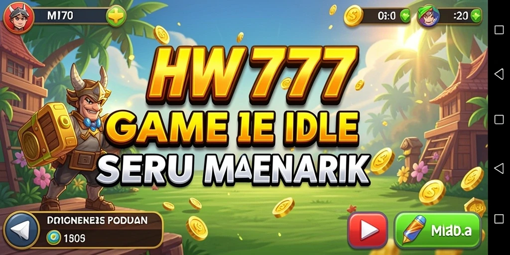 Tangkapan layar HW777 menampilkan karakter yang sedang berkembang di dunia Idle.