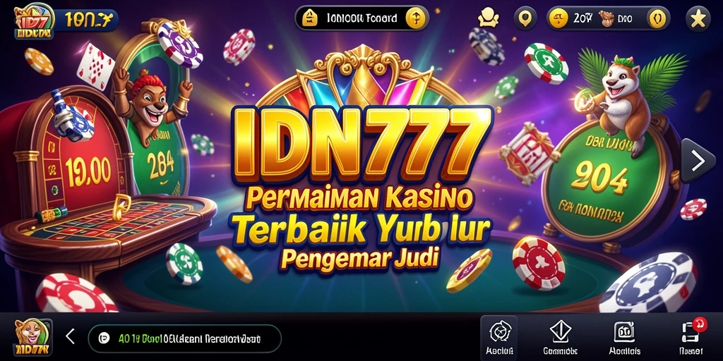 Screenshot gameplay IDN777 dengan tampilan menarik permainan Kasino.