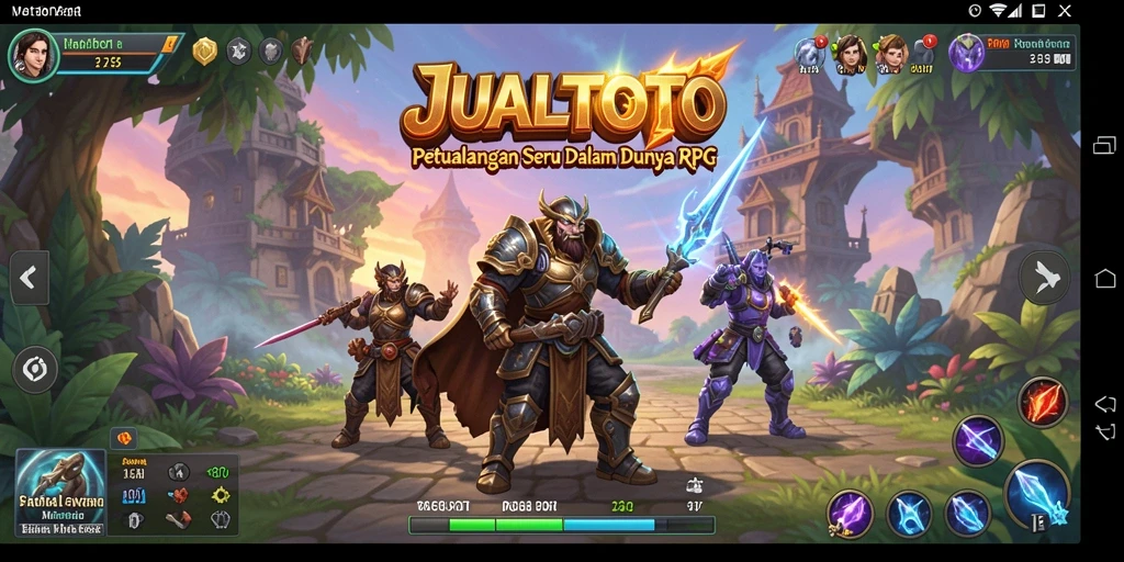 Tangkapan layar JUALTOTO menunjukkan aksi pertarungan seru di dunia RPG.