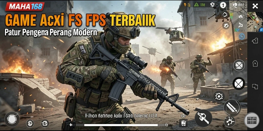 Screenshot gameplay MAHA168 menunjukkan aksi tembak menembak yang intens dan grafis yang memukau.