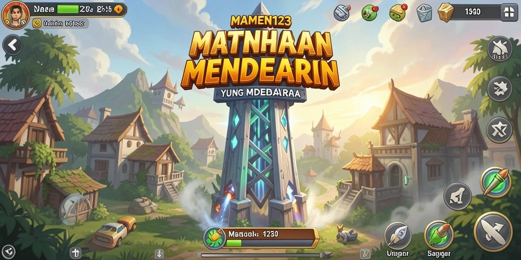 Tampilan gameplay seru MAMEN123 dengan strategi Tower Defense.