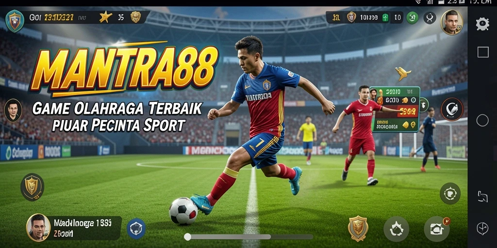 Tampilan gameplay menarik dalam <strong>MANTRA88</strong> yang menggambarkan suasana olahraga yang seru.