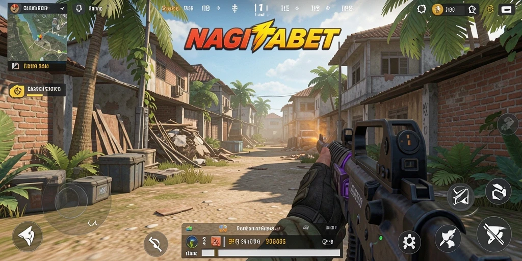 Screenshot utama NAGITABET yang menampilkan aksi seru gameplay TPS.