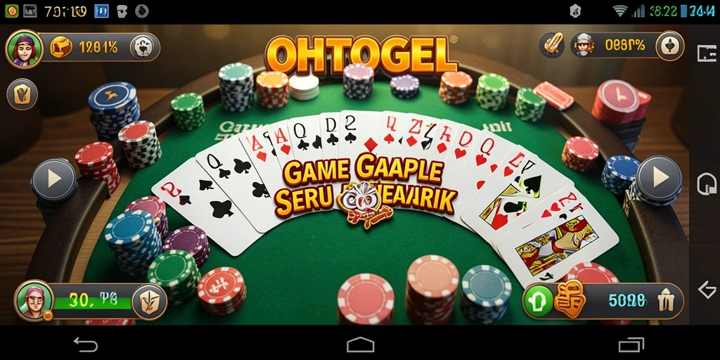 Tampilan utama OHTOGEL menampilkan gameplay Gaple yang seru.