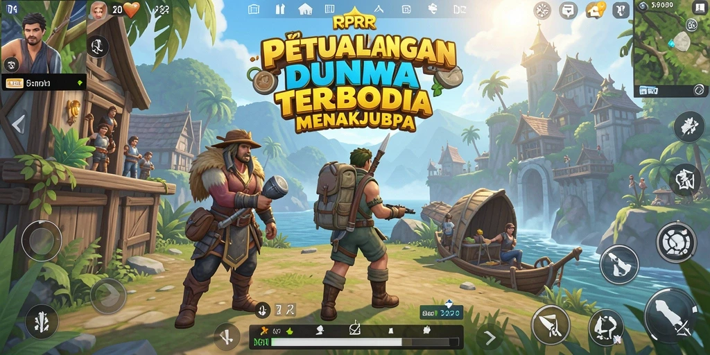 Screenshot gameplay RPRR yang menunjukkan petualangan di dunia terbuka.