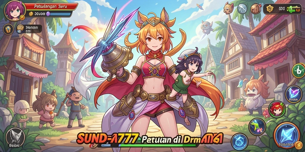 Tampilan gameplay SUNDA777 yang seru dan penuh warna.