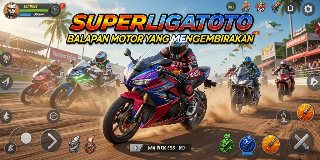 Tampilan gameplay <strong>SUPERLIGATOTO</strong> yang menegangkan dan penuh aksi.