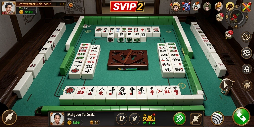 Tampilan gameplay Mahjong yang seru dan menantang.
