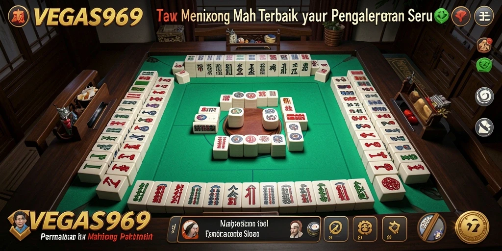 Screenshot gameplay Mahjong menarik dari VEGAS969.